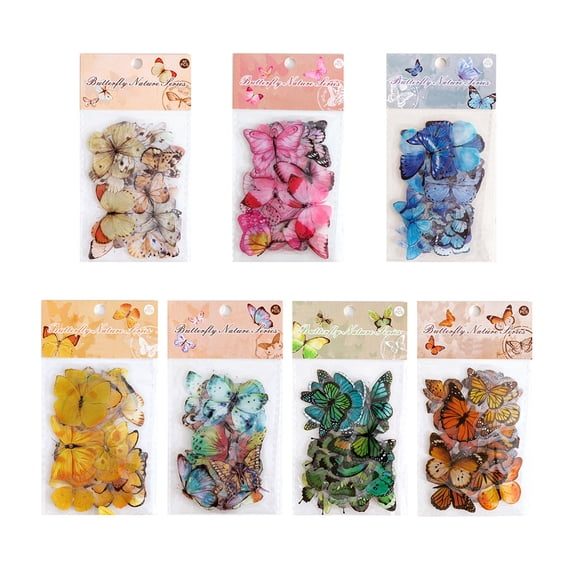 7 Packs Butterflies Stickers Flower Stickers for Kids Stickers Insects for Kids Spring Summer Flower Butterfly Theme Party Classroom Decor