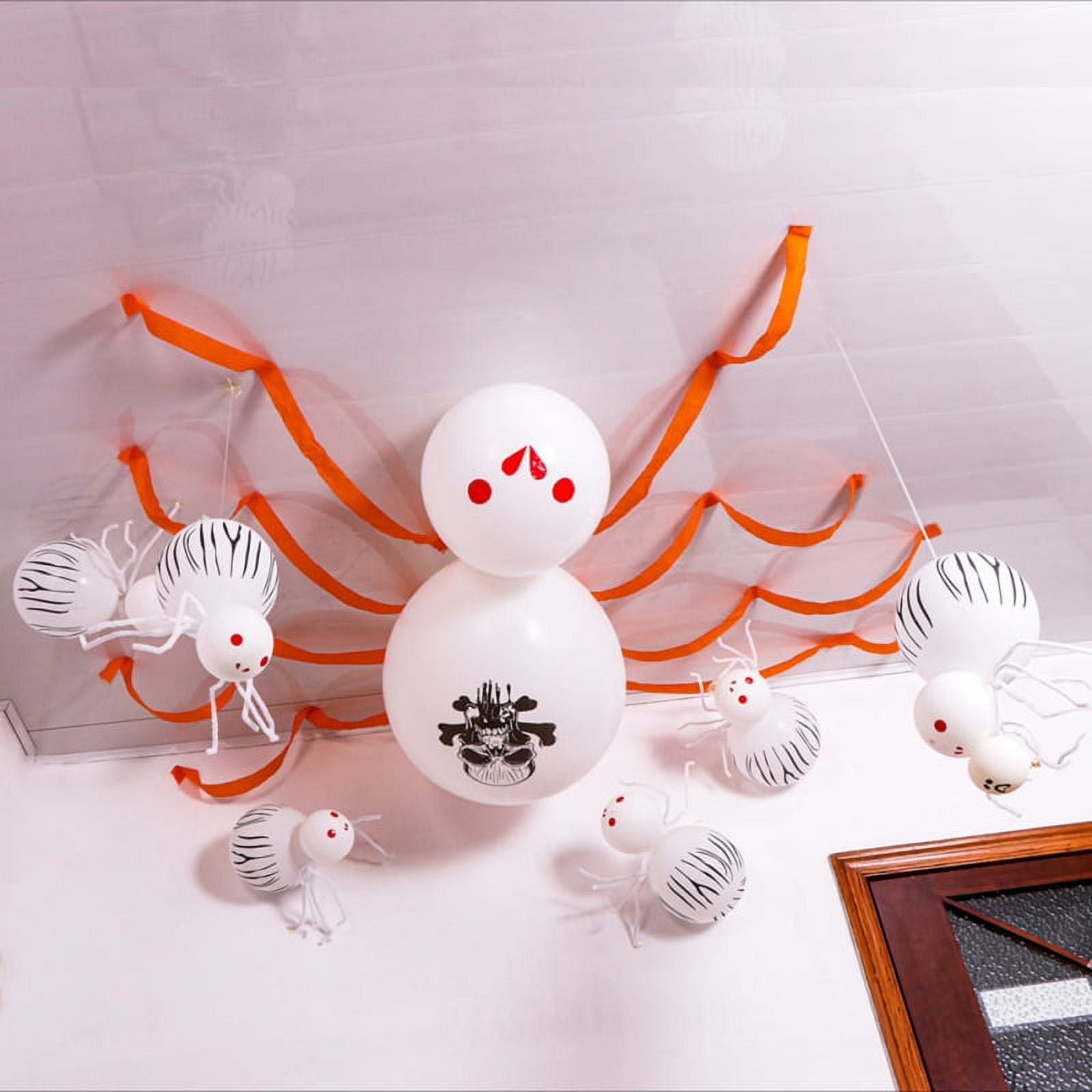 7 Packs Halloween Decorations Hanging Spider with Balloon ...