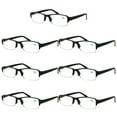 thumbnail image 1 of 7 Packs Men Women Rectangular Half Frame Blue Light Blocking Reading Glasses Readers for Gaming Computer +2.00, 1 of 6