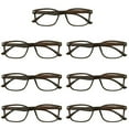 thumbnail image 1 of 7 Packs Womens Square Frame Blue Light Blocking Computer Reading Glasses Classic Style Readers +2.50, 1 of 6