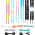 thumbnail image 1 of 7 Pairs 47 inch Colorful Luminous Flat Shoelaces 7 Colors Fluorescent Gradient Shoe Laces Strings for Sport Sneakers Boots Running Shoes Casual Shoes, 1 of 6