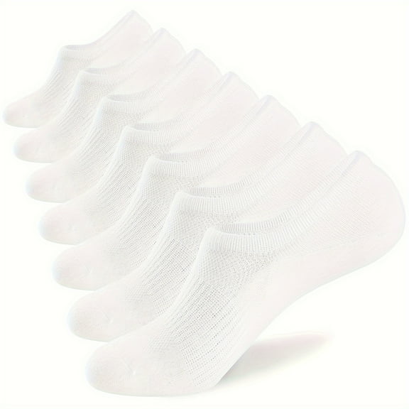 7 Pairs of  ComfySoft Mens Solid Liner Anklet Socks - Breathable, Sweat Absorbent, Soft, and Gentle on Skin - Machine Washable, Cotton Blend, Knit Fabric for Outdoor Activities