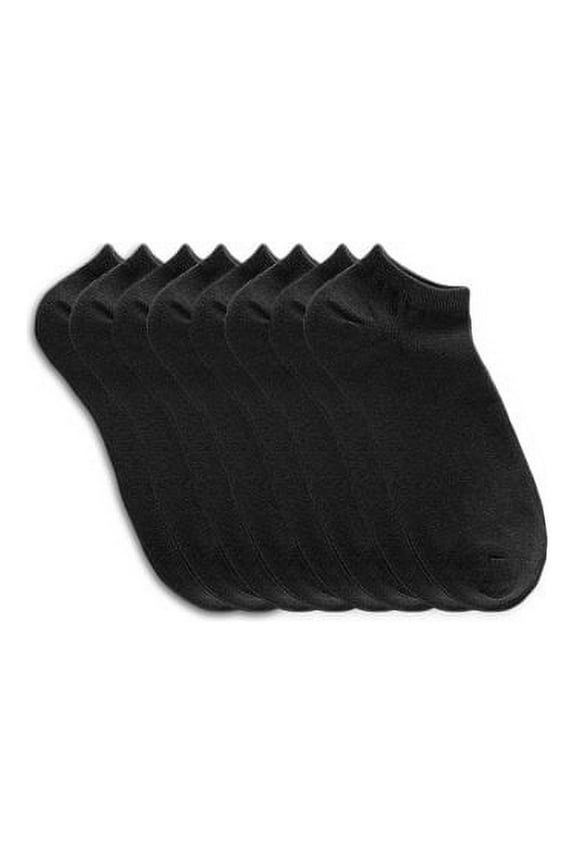 7 Pairs Everlast Women's No Show Athletic Ankle Socks 9-11 (Black)