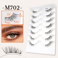 thumbnail image 1 of 7 Pairs False Eyelashes, Half-Length Cross Design, Eye-End Lengthening, Natural & Dense Nude Makeup Cat Eye Lashes for Festivals, concerts or parties, 1 of 5