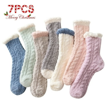 3 Pair of Fuzzy Slipper Socks for Women Soft Cozy in Several Patterns