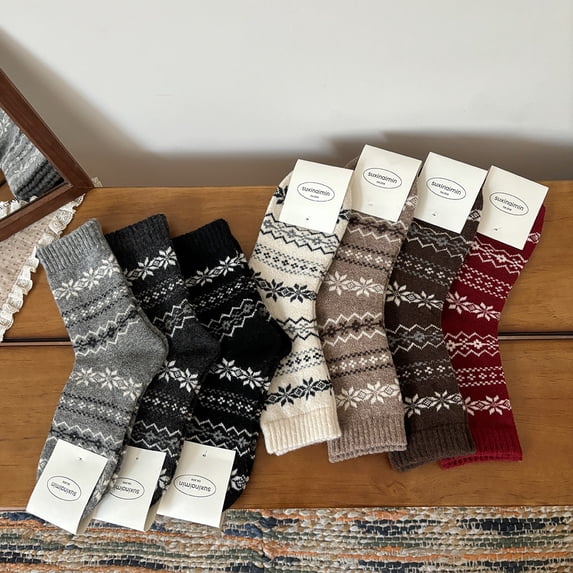 7 Pairs Lightweight & Cozy Scrunch Socks for Women, Long Breathable Slouch Boot Socks