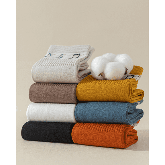 7 Pairs Lightweight & Cozy Scrunch Socks for Women, Long Breathable Slouch Boot Socks