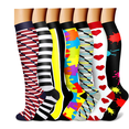 thumbnail image 1 of 7 Pairs Medical Sport Compression Socks - 15-20mmhg Graduated Knee-High Support for Men & Women, Ideal for Soccer, Running, and Nurses, 1 of 6