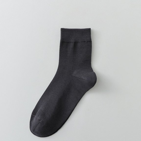 7 Pairs Men Cotton Mid Calf Sports Socks Stretch Breathable Mesh Summer Socks