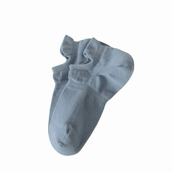 7 Pairs Men Solid Cotton Low Cut Socks Stretch Breathable Mesh Short Boat Socks