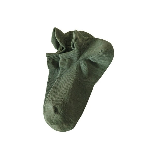 7 Pairs Men Solid Cotton Low Cut Socks Stretch Breathable Mesh Short Boat Socks