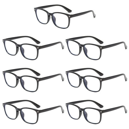 7 Pairs Men Women Unisex Round Frame Blue Light Blocking Reading Glasses Readers +4.00