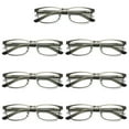 thumbnail image 1 of 7 Pairs Mens Metal Frame Spring Hinge Blue Light Blocking Reading Glasses Readers +3.50, 1 of 6