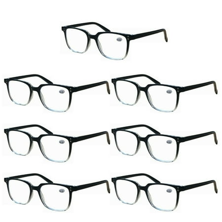 7 Pairs Unisex Blue Light Blocking Reading Glasses Computer Readers for Men Women +1.75