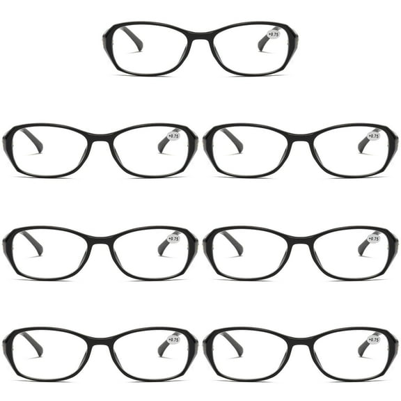 7 Pairs Womens Ladies Blue Light Blocking Reading Glasses Readers for Reading Paper work +0.75