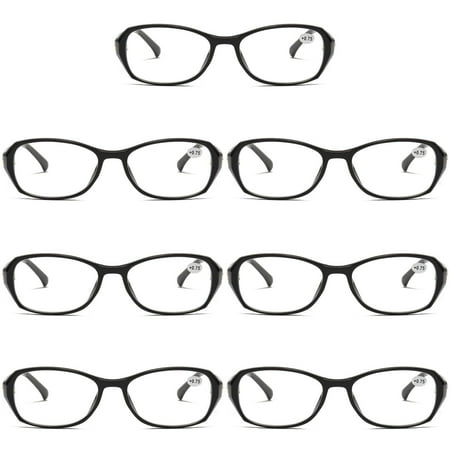 7 Pairs Womens Ladies Blue Light Blocking Reading Glasses Readers for Reading Paper work +1.75
