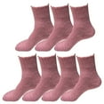 thumbnail image 1 of 7 Pairs Womens Winter Casual Wool Blend Thick Knit Thermal Warm Crew Cozy Boot Socks Size 5-10, 1 of 4