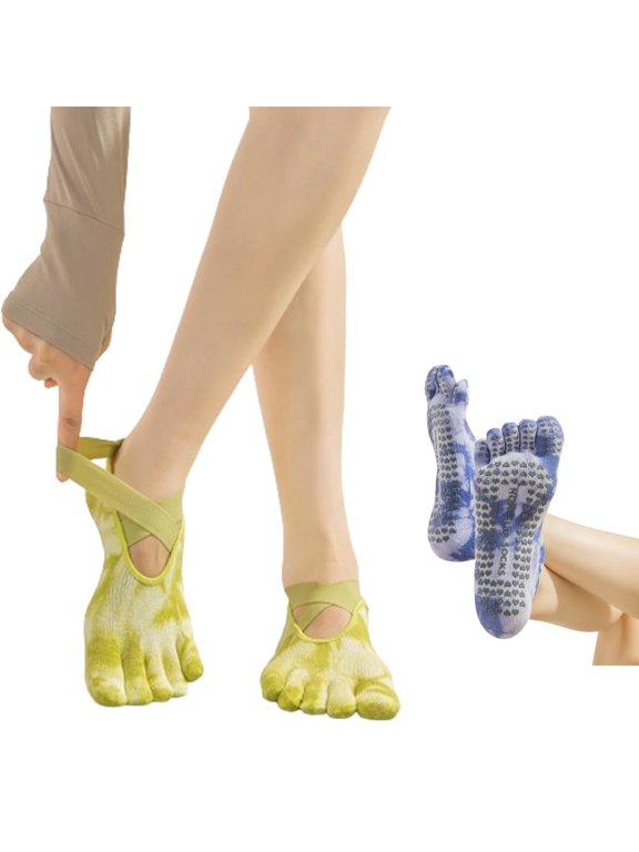 7 Pairs Yoga Toe Socks with Grip for Women. Non Slip, Sticky. Suitable for Pilates, Ballet, Dance, Barefoot