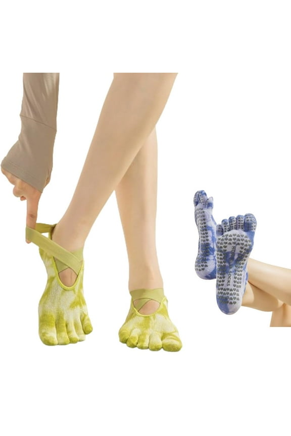 7 Pairs Yoga Toe Socks with Grip for Women. Non Slip, Sticky. Suitable for Pilates, Ballet, Dance, Barefoot