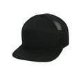 thumbnail image 1 of 7 Panel Hats For Men - Flat Bill Snapback Trucker Hat, Black, 1 of 4