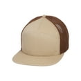 thumbnail image 1 of 7 Panel Hats For Men - Flat Bill Snapback Trucker Hat, Khaki, 1 of 4
