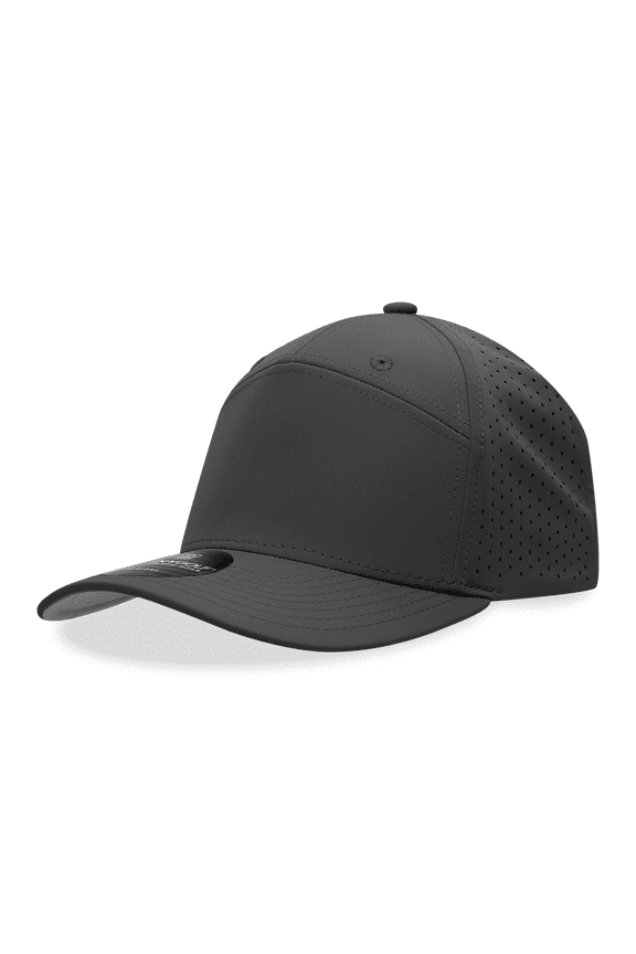 Decky 6416 7 Panel Perforated Cap-Black