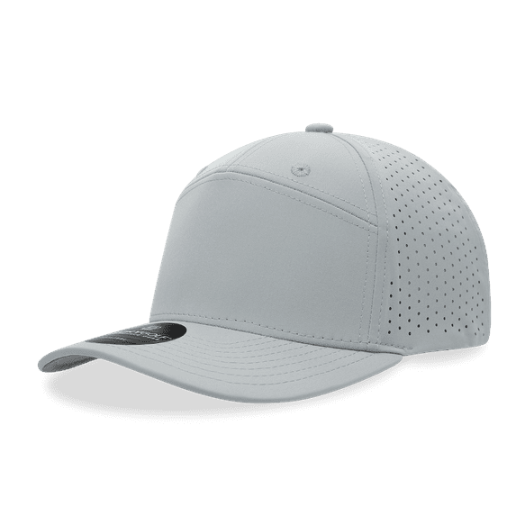 Decky 6416 7 Panel Perforated Cap-Grey