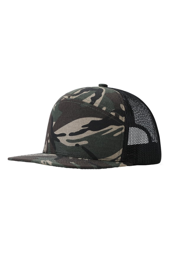 7-Panel Trucker Hat Richardson Mesh Back Breathable Sun Protection Structured Baseball Cap Women Men Unisex