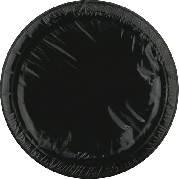 7" Paper Dessert Plates, Black, 8ct