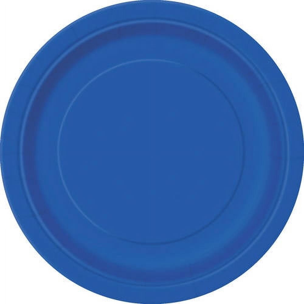 7" Paper Dessert Plates, Blue, 70ct