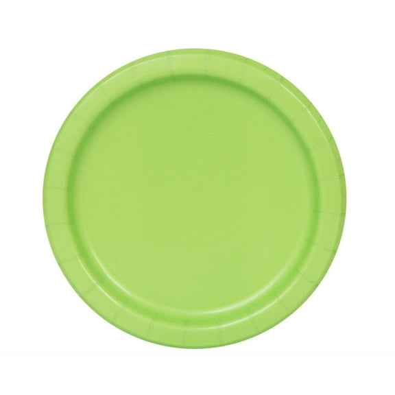 7" Paper Dessert Plates, Lime Green, 8ct