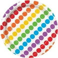 thumbnail image 1 of 7" Paper Dessert Plates, Rainbow, 8ct, 1 of 2