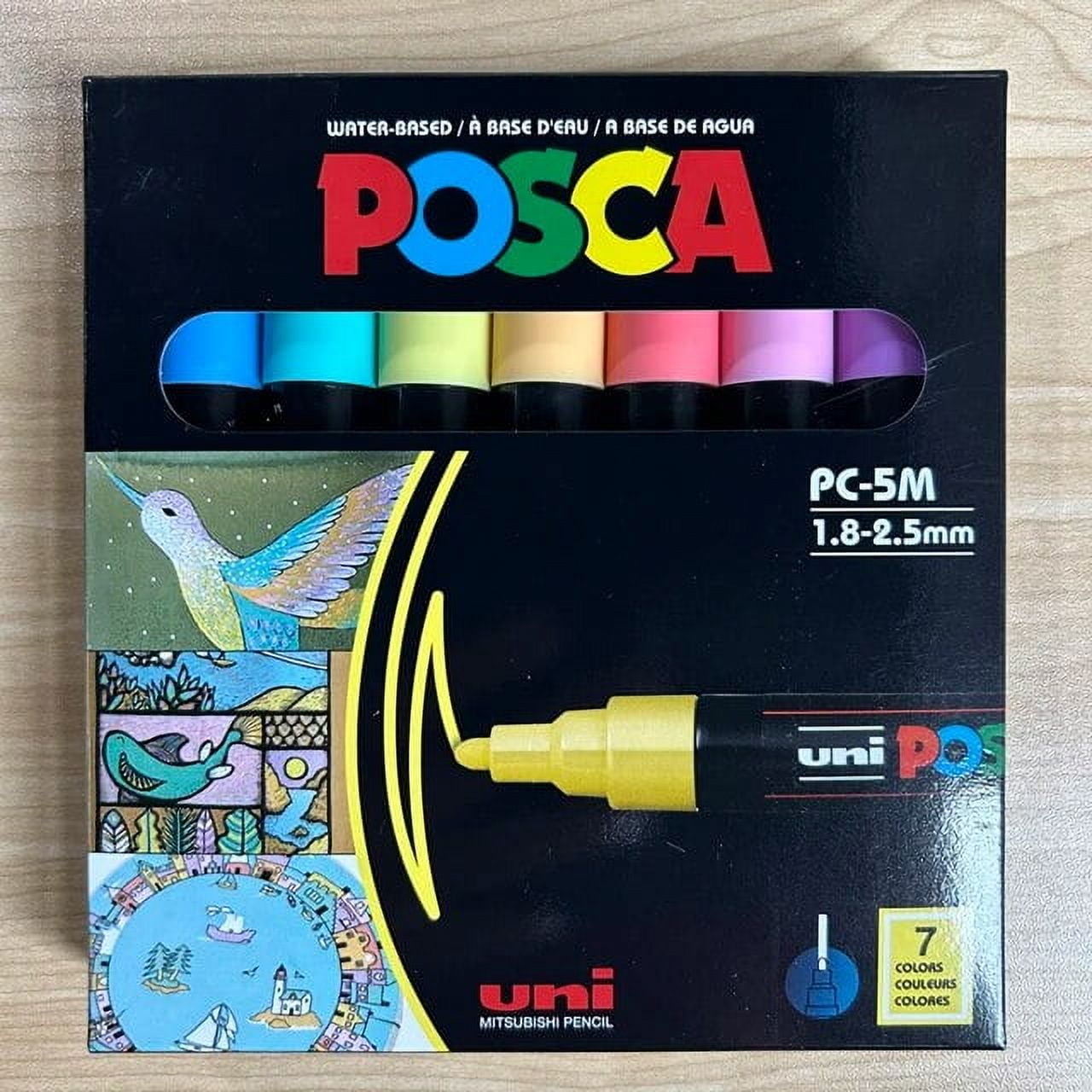 Pastel Posca Paint Markers Pen, PC-5M 7C Medium Posca
