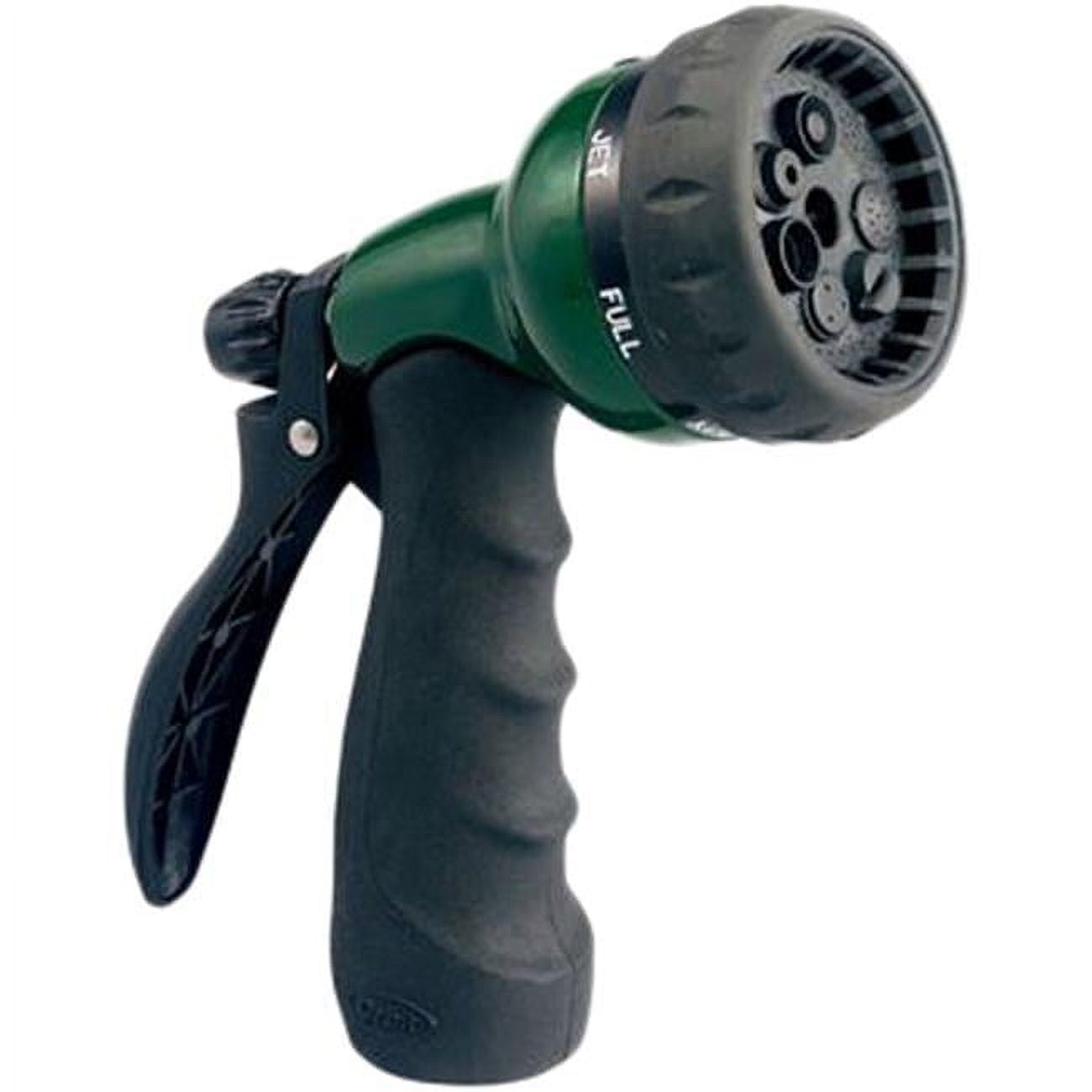 7-Pattern Zinc Rear Metal Hose Nozzle, Green
