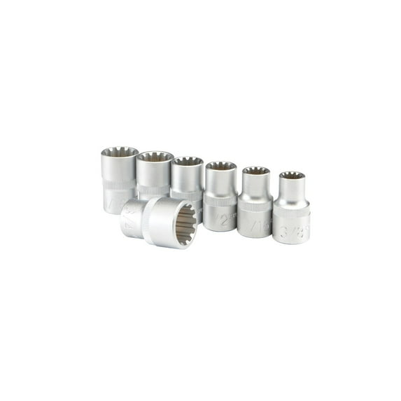 7 Pc. 1/2 in. Drive SAE Spline Socket Set
