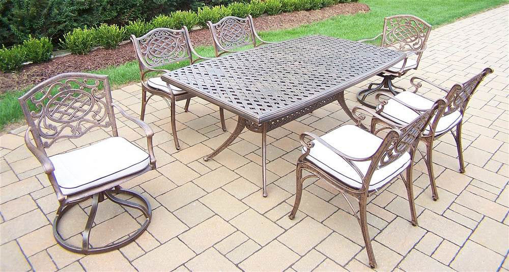 7Pc Boat Shaped Dining Set