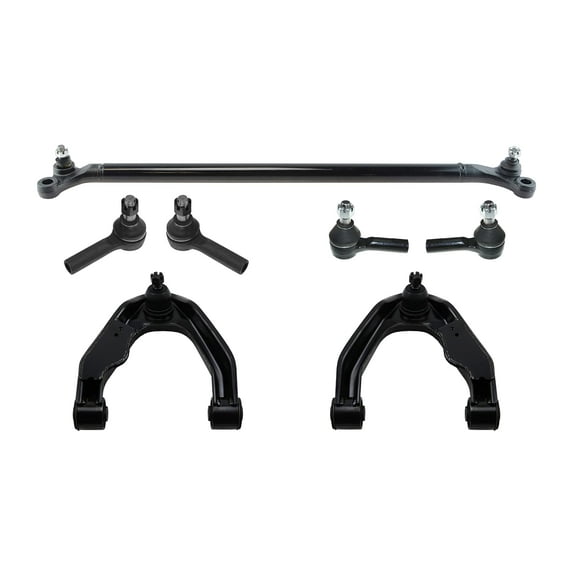 7 Pc Front Suspension Kit Upper Control Arms, Inner & Outer Tie Rod Ends, Center Link Fits Nissan Frontier 1998 4WD 2.4L L4/Frontier 4WD 2.4L L4; 3.3L V6/Frontier 3.3L V6
