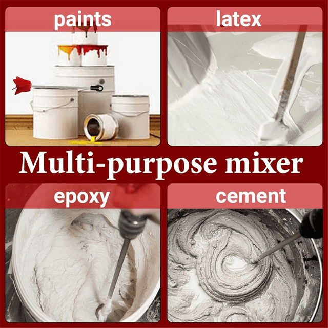 7 Pcs 12 Inch Paint Stirrer for Drill Reusable Drill Mixer Attachment