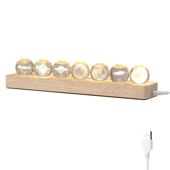 7 Pcs 31 CM Crystal Wood LED Display Professional Photonic Projectiontransparent1)