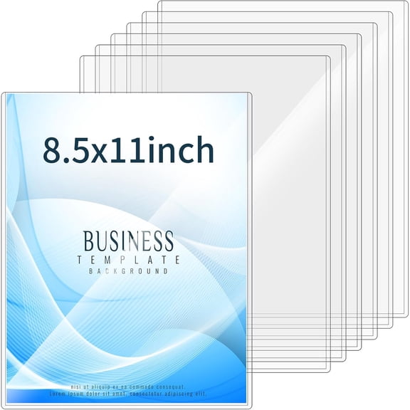 7 Pcs 8.5 x 11 Rigid Print Protectors, Hard Clear Plastic Sleeves for Paper, Heavy Duty Waterproof Photo Sheet Protectors for Birth Certificate, Document Holder, Poster