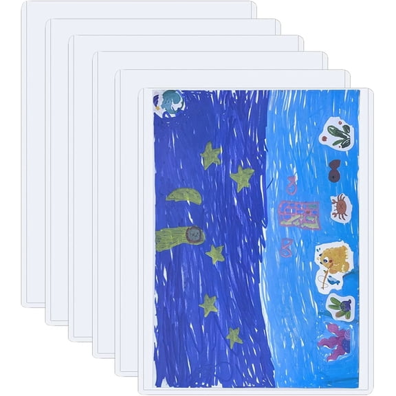 7 Pcs 8.5"x11" Rigid Print Protectors Top Loaders Clear Plastic Page Protectors