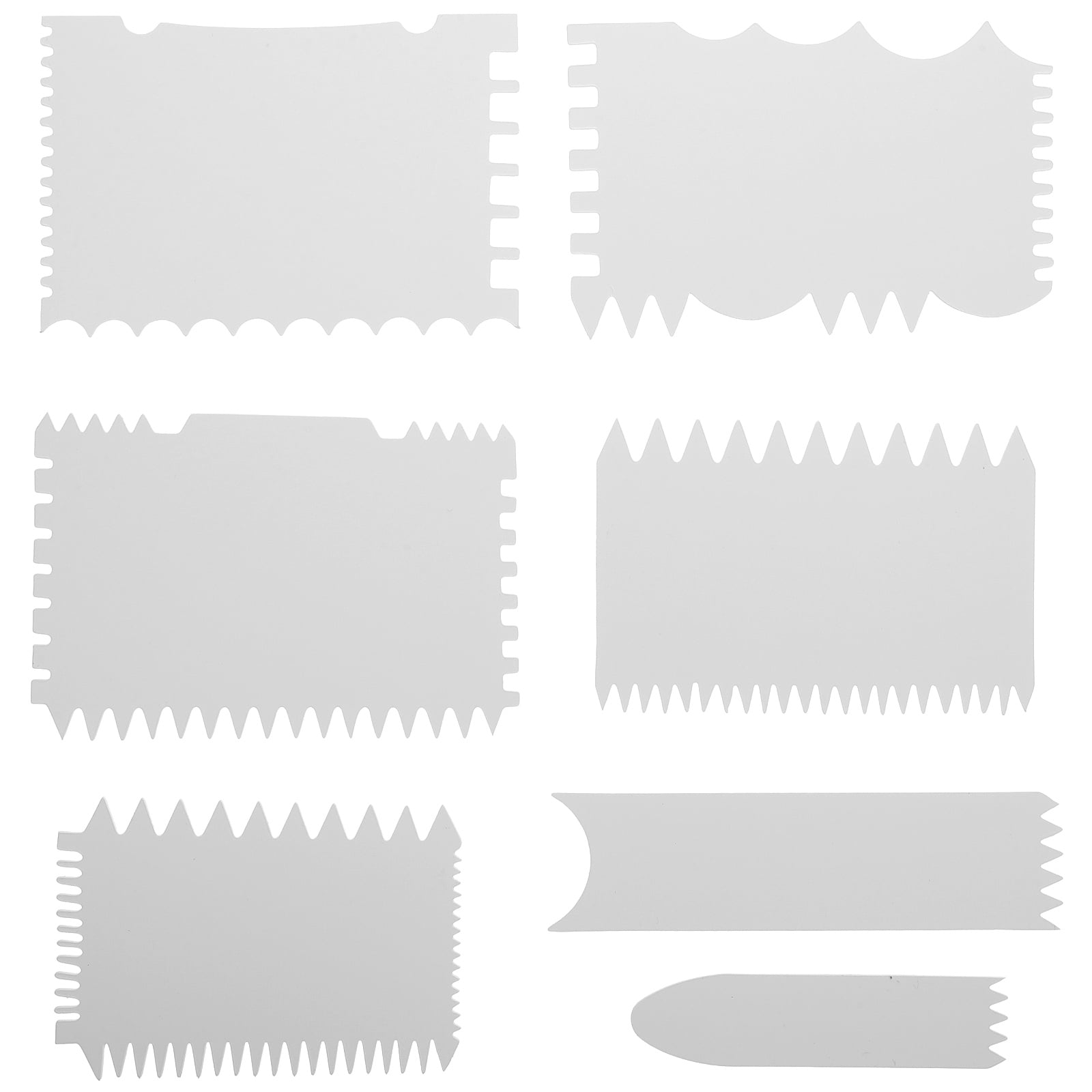 7 Pcs Acrylic Painting Scrapers DIY Painting Art Scraper Wave Design