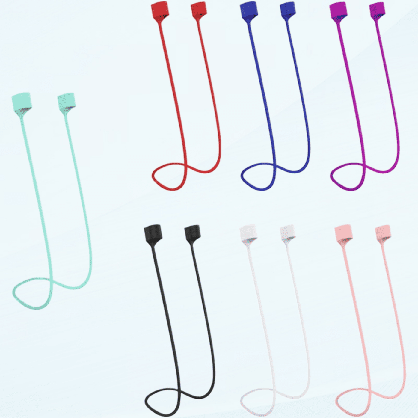 7 Pcs Airpod Strap, Colorful Sport Earbud Lanyard Strap, Silicone
