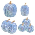thumbnail image 1 of 7 Pcs Artificial Pumpkins Decoration Harvest Fall Pumpkins Fake Foam Pumpkins For Fall Autumn Decor Thanksgiving Halloween,Sky Blue, 1 of 2