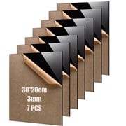 7 Pcs Black Acrylic Sheets,30 * 20cm Perspex Sheet, 3mm Plastic Sheet Acrylic Board,for Picture Frame Glass Replacement, Display Projects, Painting, DIY Craft