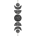 thumbnail image 1 of 7 Pcs Boho Moon Wall Decor Moon ase Wall Hanging Display Nordic Wood Wall Art Leaf Hollow Home Decoration Wall Mounted Decal Ornament for Bedroom Living Room Apartment 31x6.2 Inch, 1 of 9