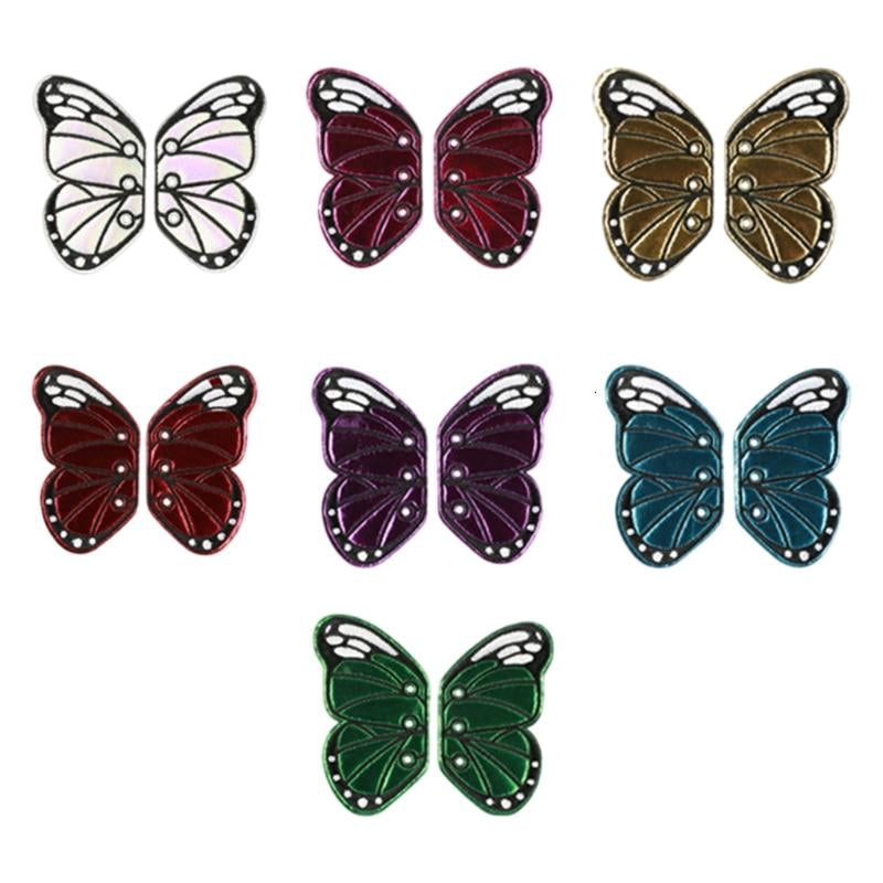 7 Pcs Cartoon Embroidered Patches Butterfly Wing Iron on/Sew On Patches Garment Accessories for Jeans Bag Hat