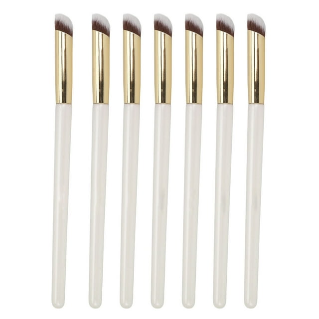7 Pcs Concealer Brush Soft Fiber Bristles Solid Wood Handle Angled