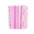 thumbnail image 1 of 7 Pcs Cotton Craft Fabric Bundle Assorted 7 Designs Square Fabric Bundles Sewing Square Patchwork Precut Fabric Scraps for DIY Quilting Applique Doll Dress Making, 9.84x9.84 Inch, Pink, 1 of 4