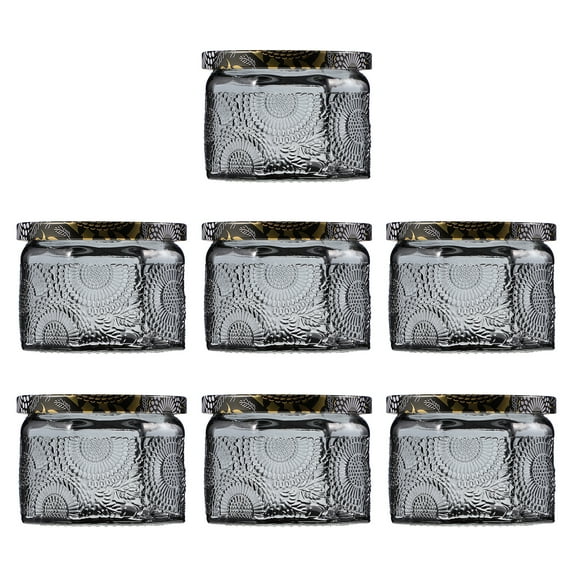 7 Pcs DIY Embossed Candle Jars Candle Storage Container DIY Candle Making Jars